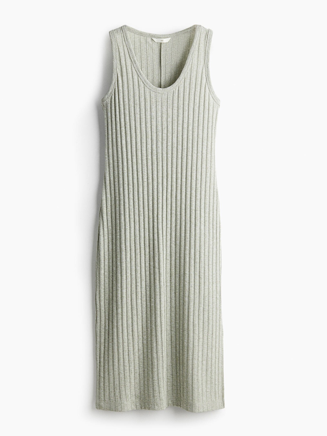 

H&M Women Rib-Knit Dress, Green