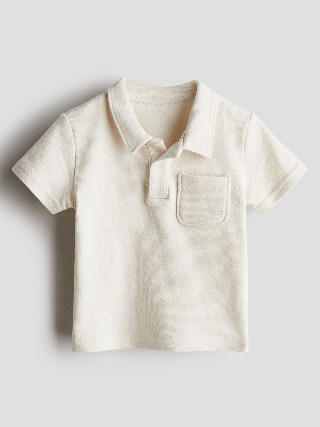 

H&M Boys Pure Cotton Terry Polo Shirt, Beige