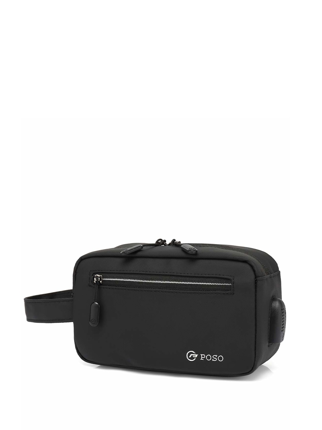 

THE CLOWNFISH Zest POSO Zest Travel Pouch With USB, Black