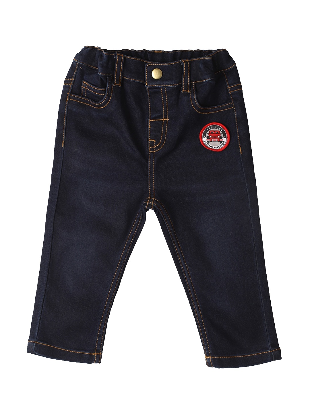 

Allen Solly Junior Boys Mid-Rise Clean Look Applique Stretchable Jeans, Navy blue