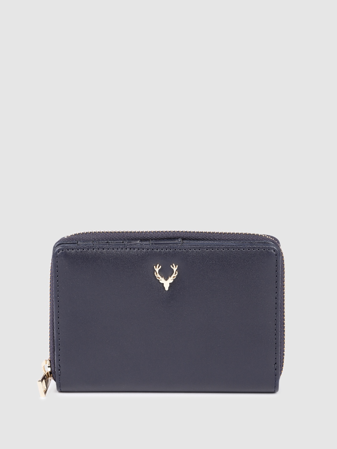 

Allen Solly Women Solid Zip Around Wallet, Navy blue