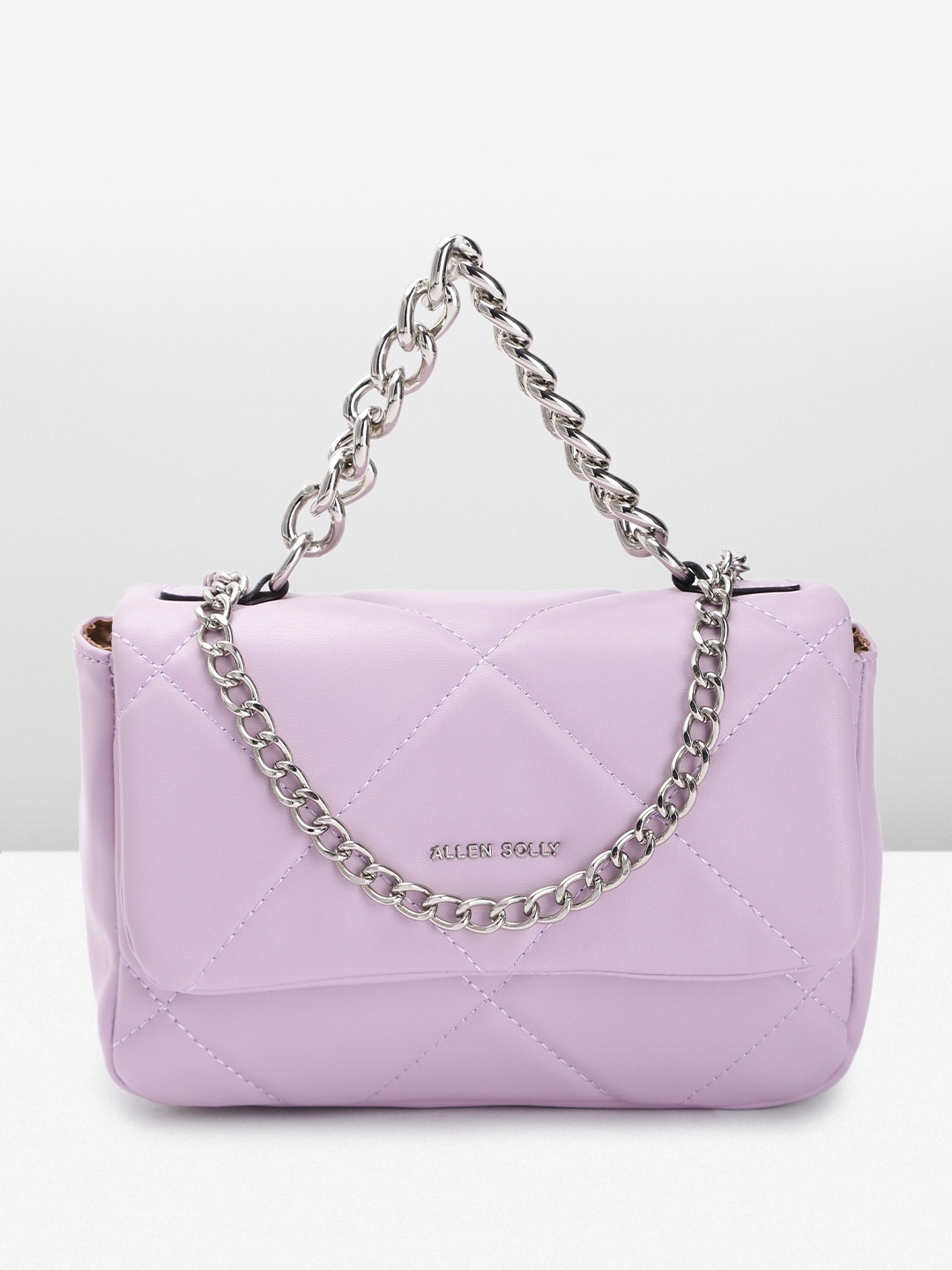 

Allen Solly Quilted Structured Satchel, Purple