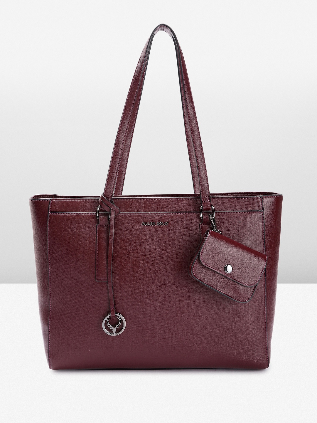 

Allen Solly Structured Shoulder Bag with Laptop Sleeve, Burgundy