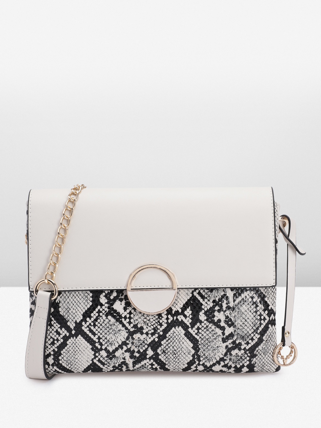 

Allen Solly Snake Print Sling Bag, Grey