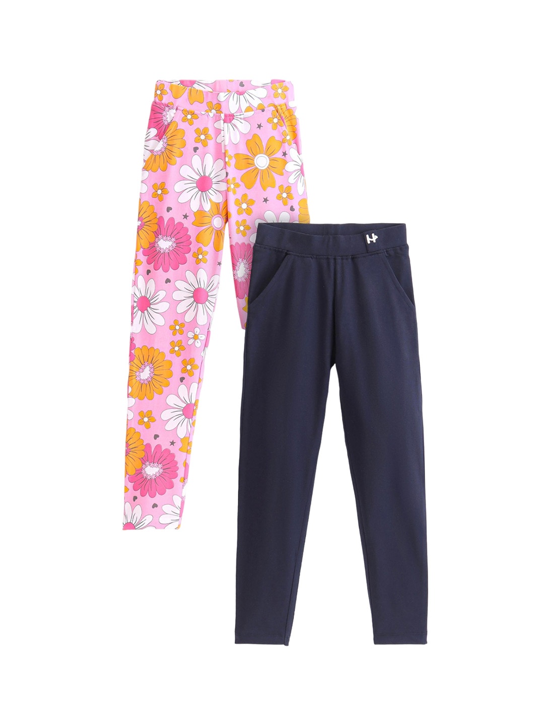 

Honeyhap Girls 2-Pcs Ankle-Length Leggings, Navy blue