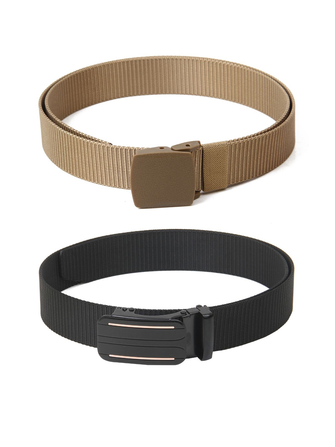 

Calvadoss Boys Set Of 2 Textured Belt, Beige