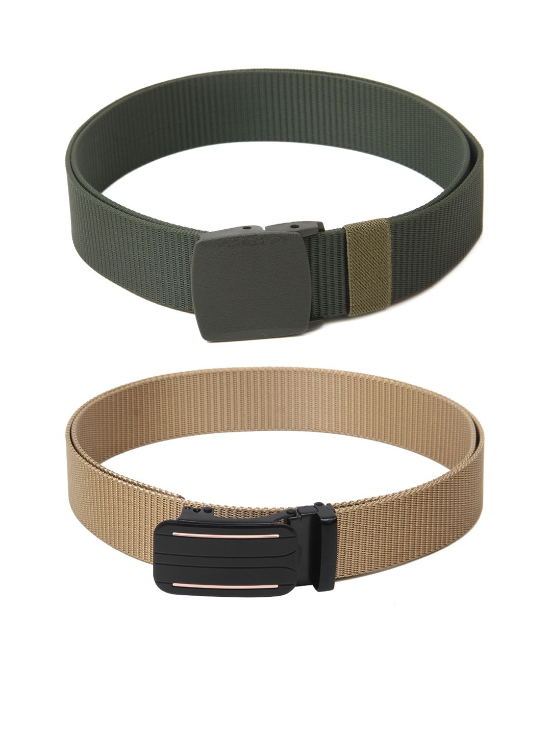 

Calvadoss Boys Set Of 2 Textured Belt, Green