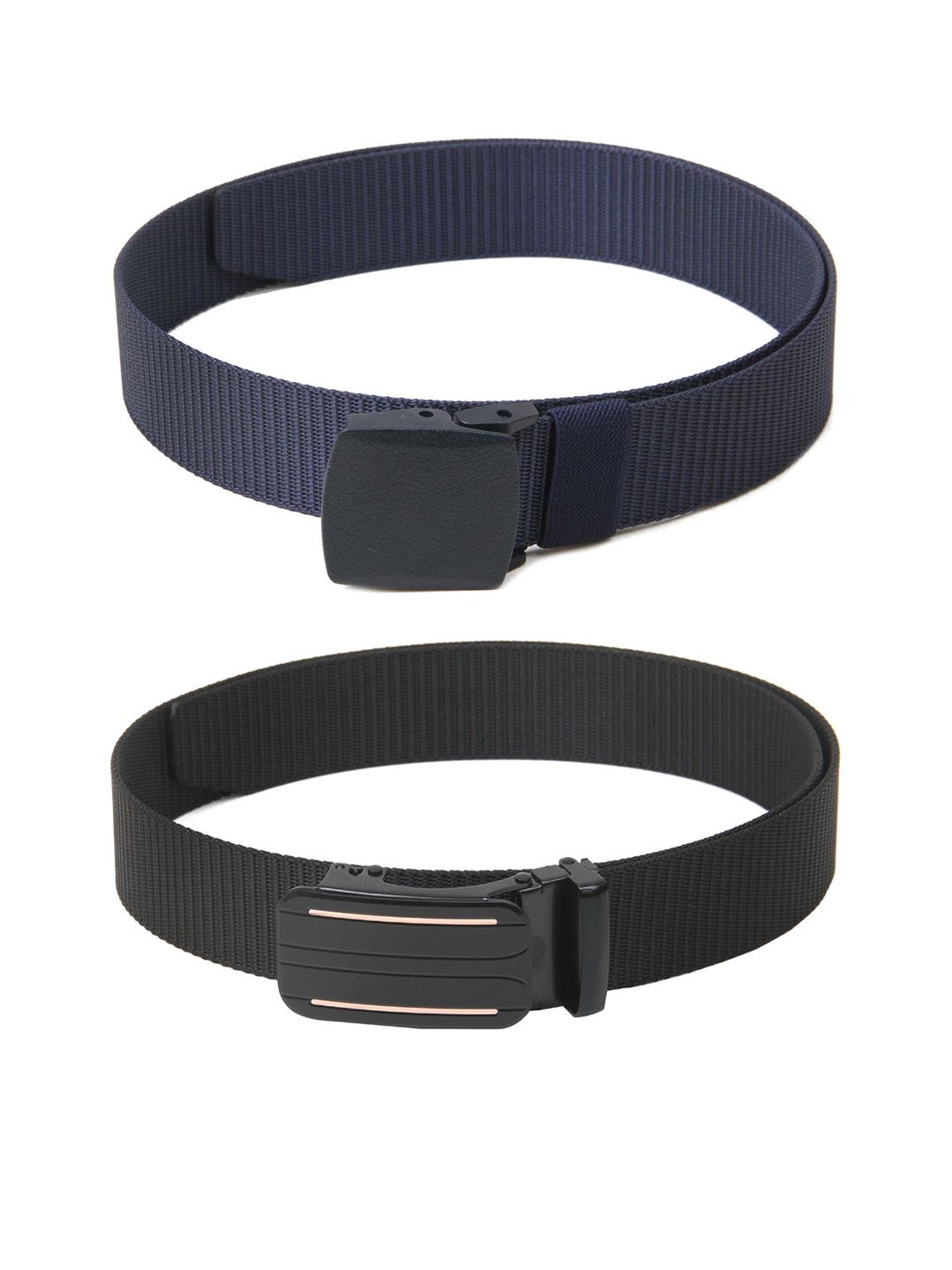 

Calvadoss Boys Set Of 2 Textured Belt, Navy blue
