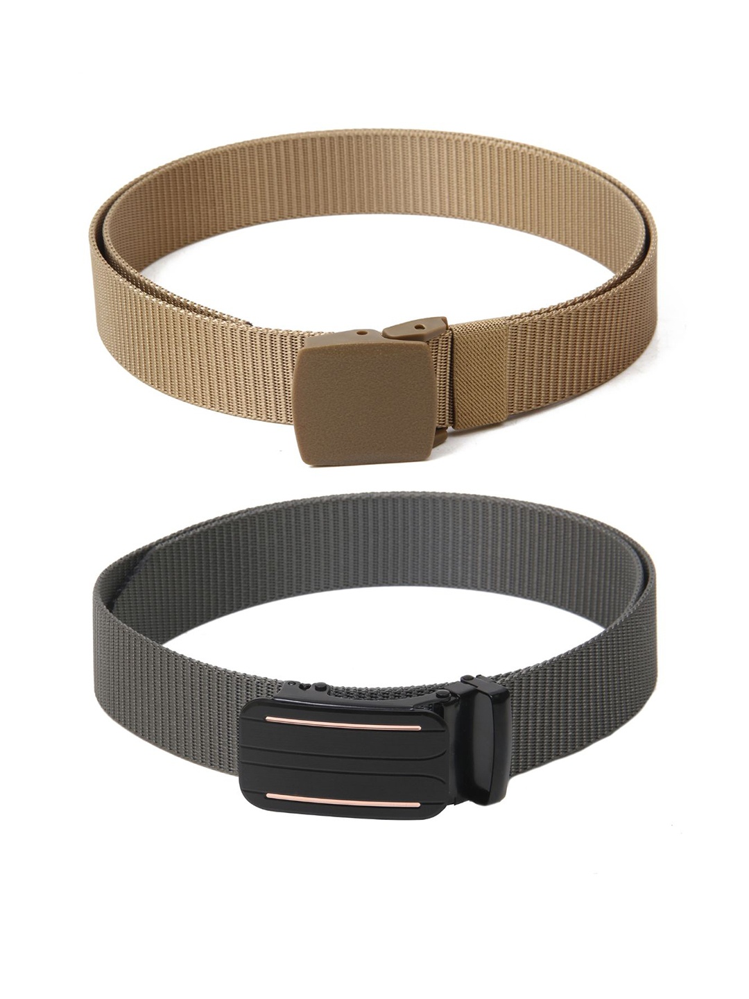 

Calvadoss Boys Set Of 2 Textured Belt, Beige