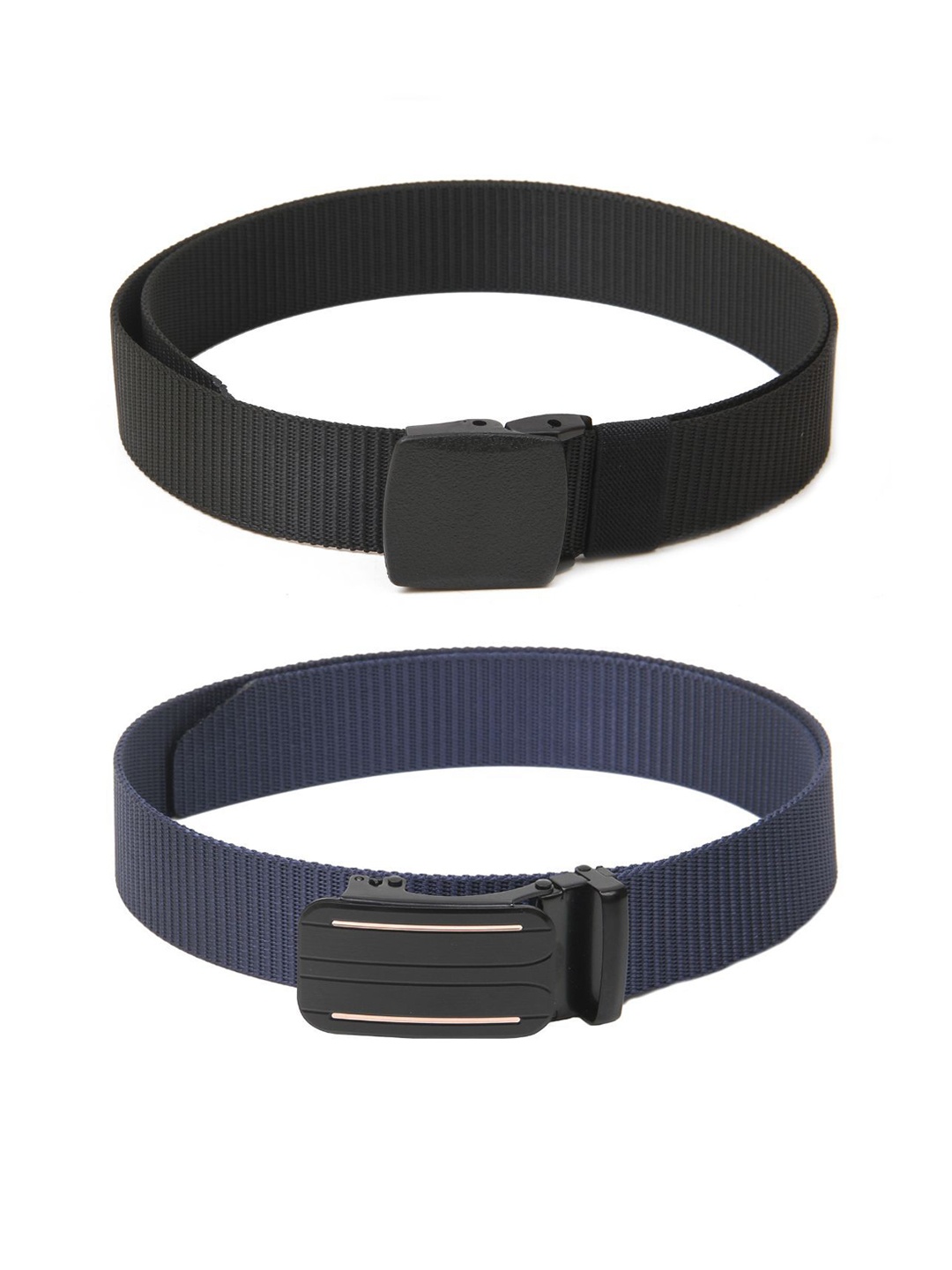 

Calvadoss Boys Set Of 2 Textured Belt, Black