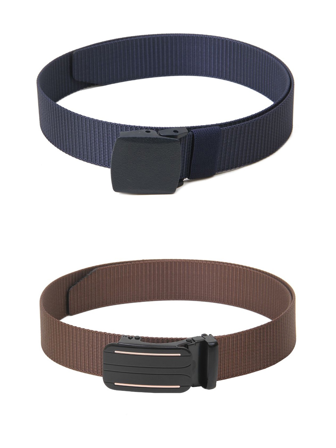 

Calvadoss Boys Set Of 2 Textured Canvas Belt, Navy blue