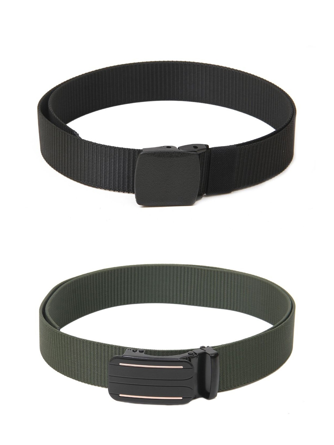 

Calvadoss Boys Set Of 2 Textured Belt, Black