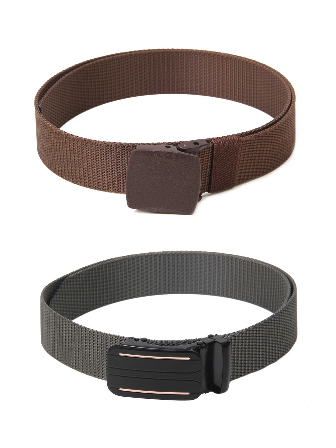 

Calvadoss Boys Set Of 2 Textured Belts, Brown
