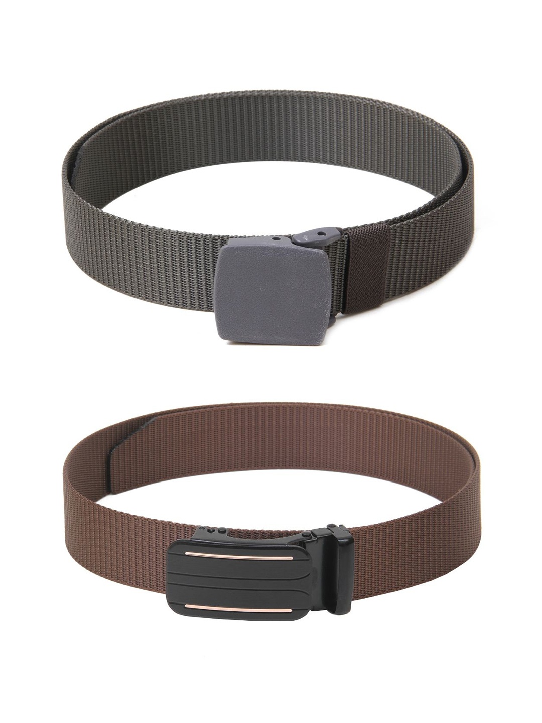 

Calvadoss Boys Set of 2 Textured Belt, Grey