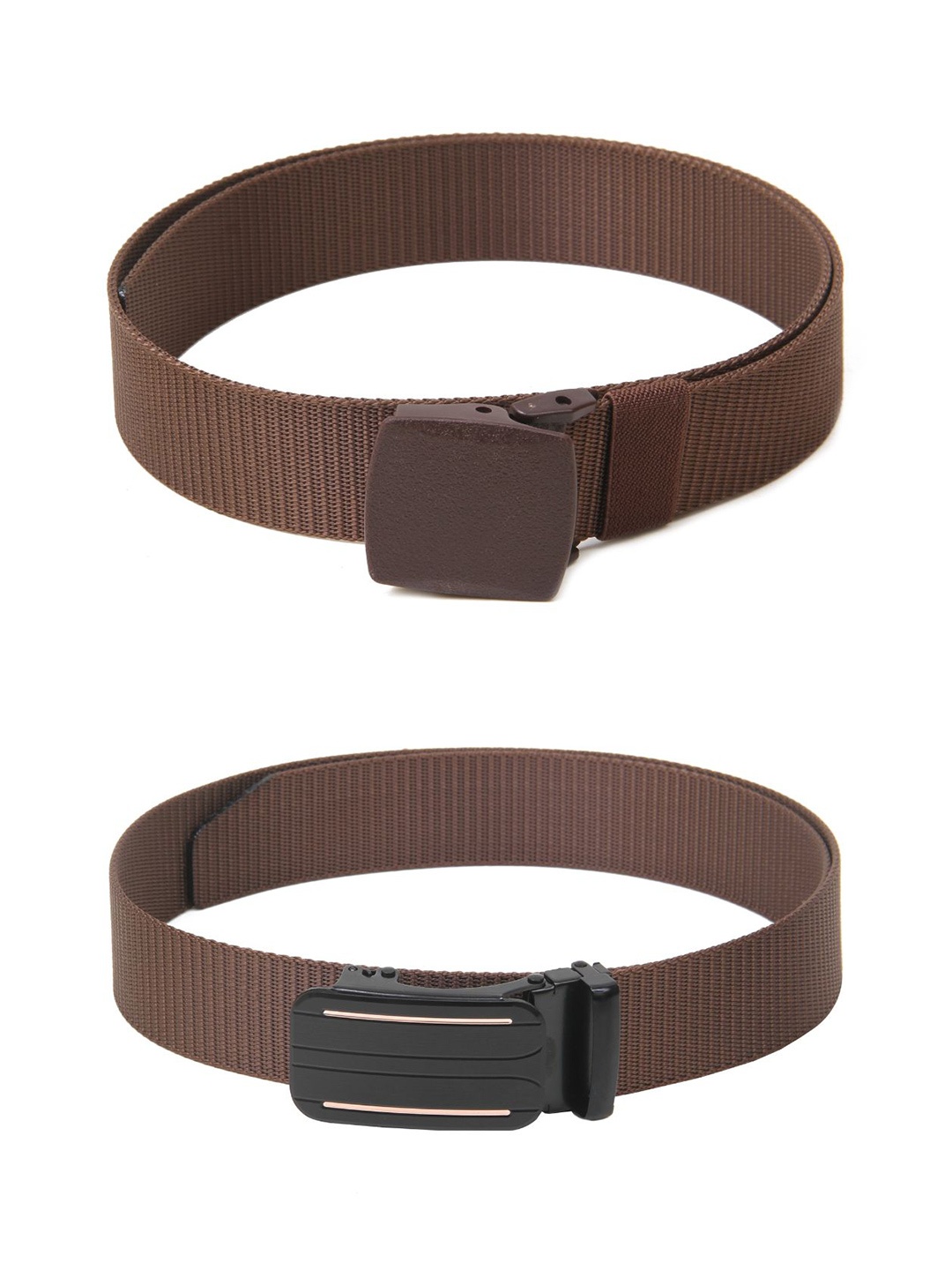 

Calvadoss Boys Set Of 2 Textured Belts, Brown