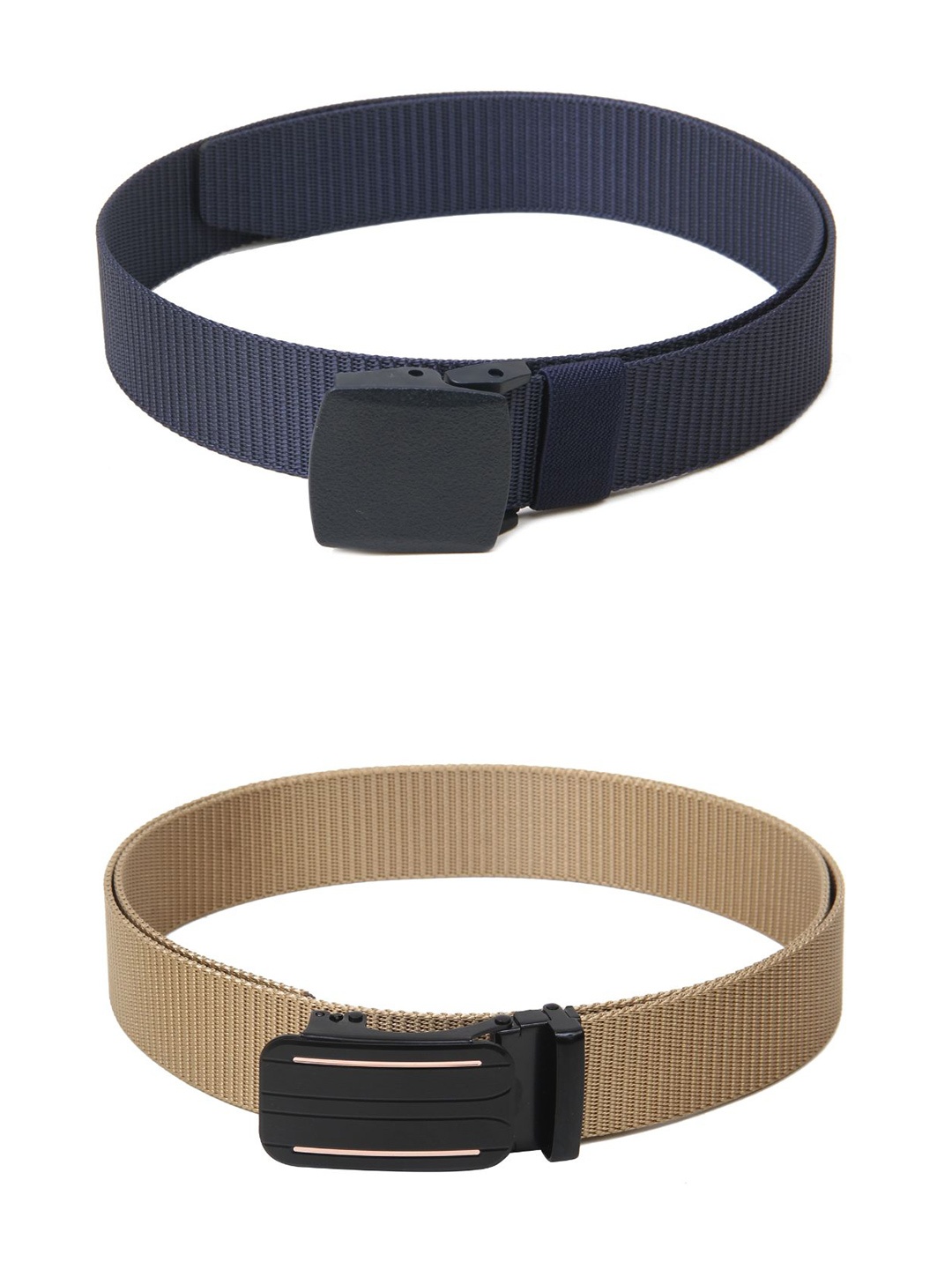 

Calvadoss Boys Set Of 2 Textured Belt, Navy blue