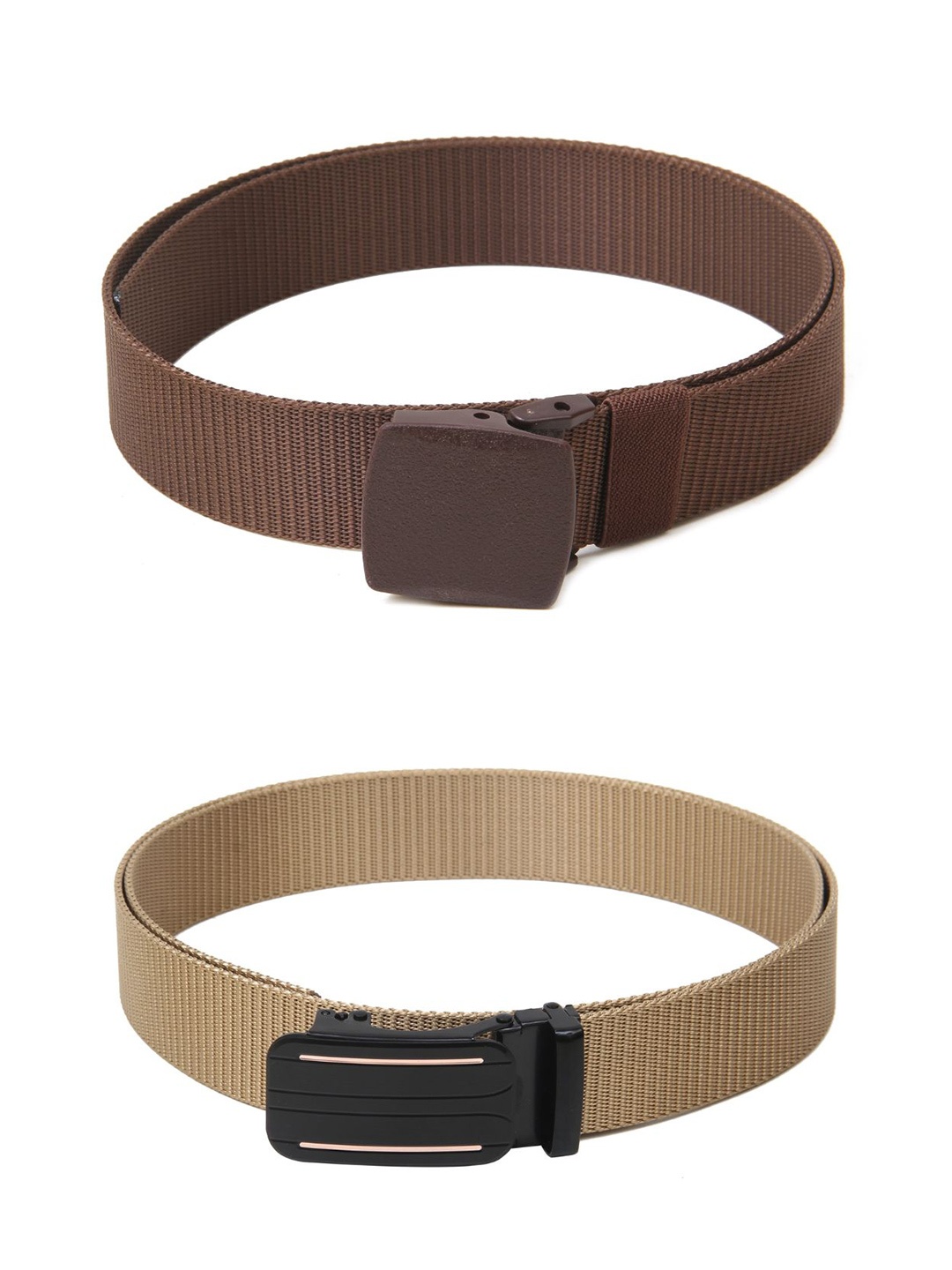 

Calvadoss Boys Set Of 2 Textured Belts, Brown