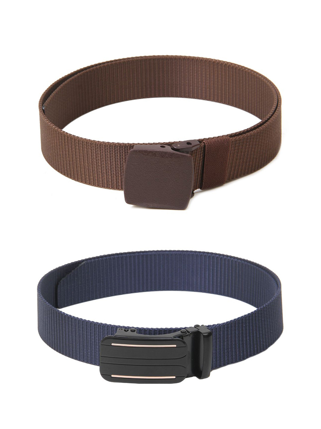 

Calvadoss Boys Set Of 2 Textured Belts, Brown