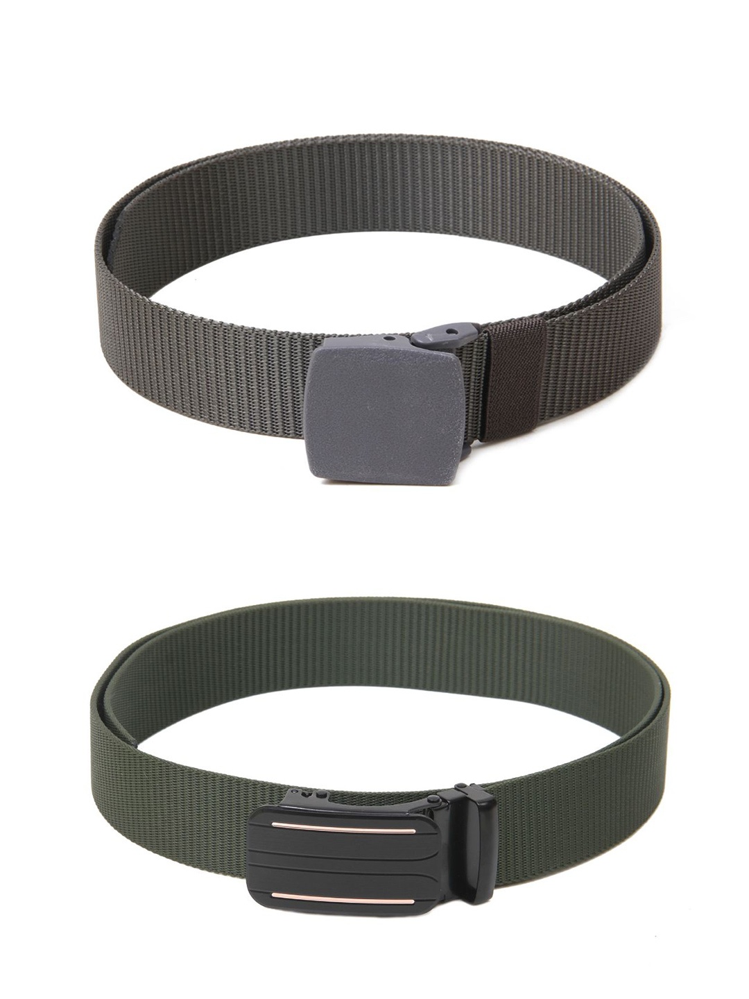 

Calvadoss Boys Set Of 2 Textured Belt, Grey
