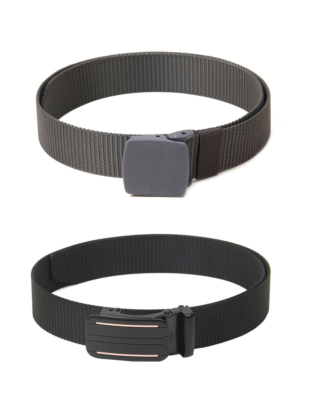 

Calvadoss Boys Set Of 2 Textured Belts, Grey