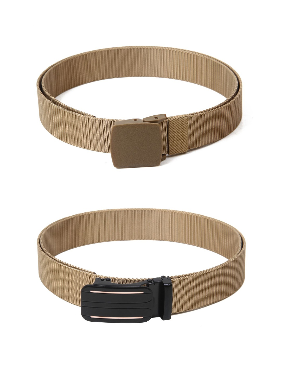 

Calvadoss Women Set of 2 Textured Belt, Beige