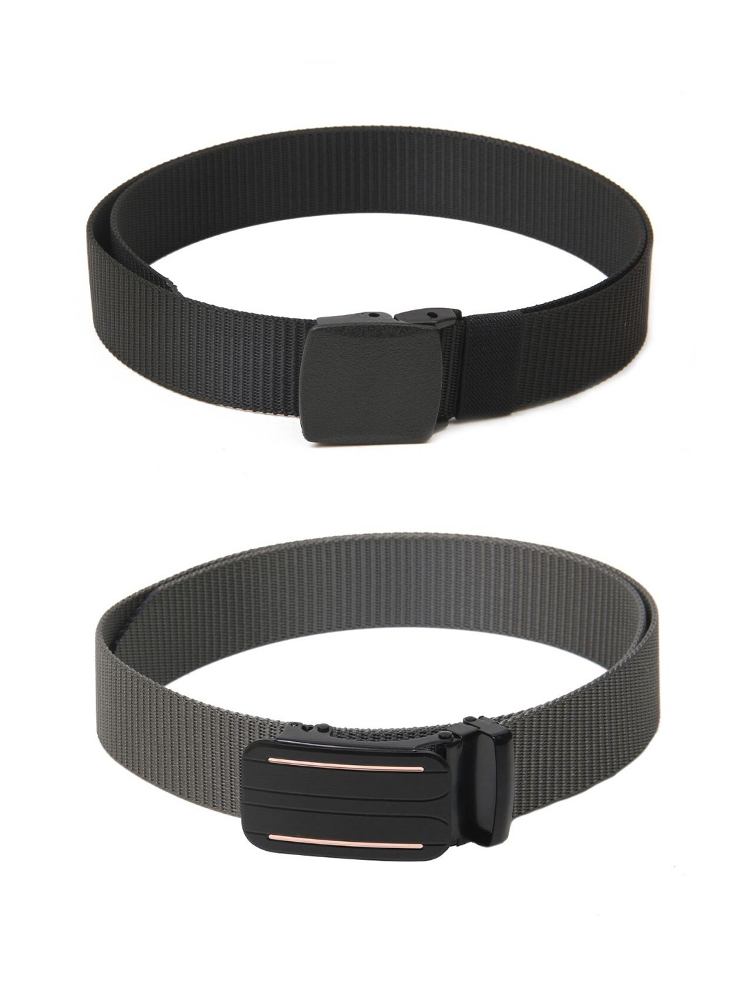 

Calvadoss Women Set of 2 Textured Belt, Black