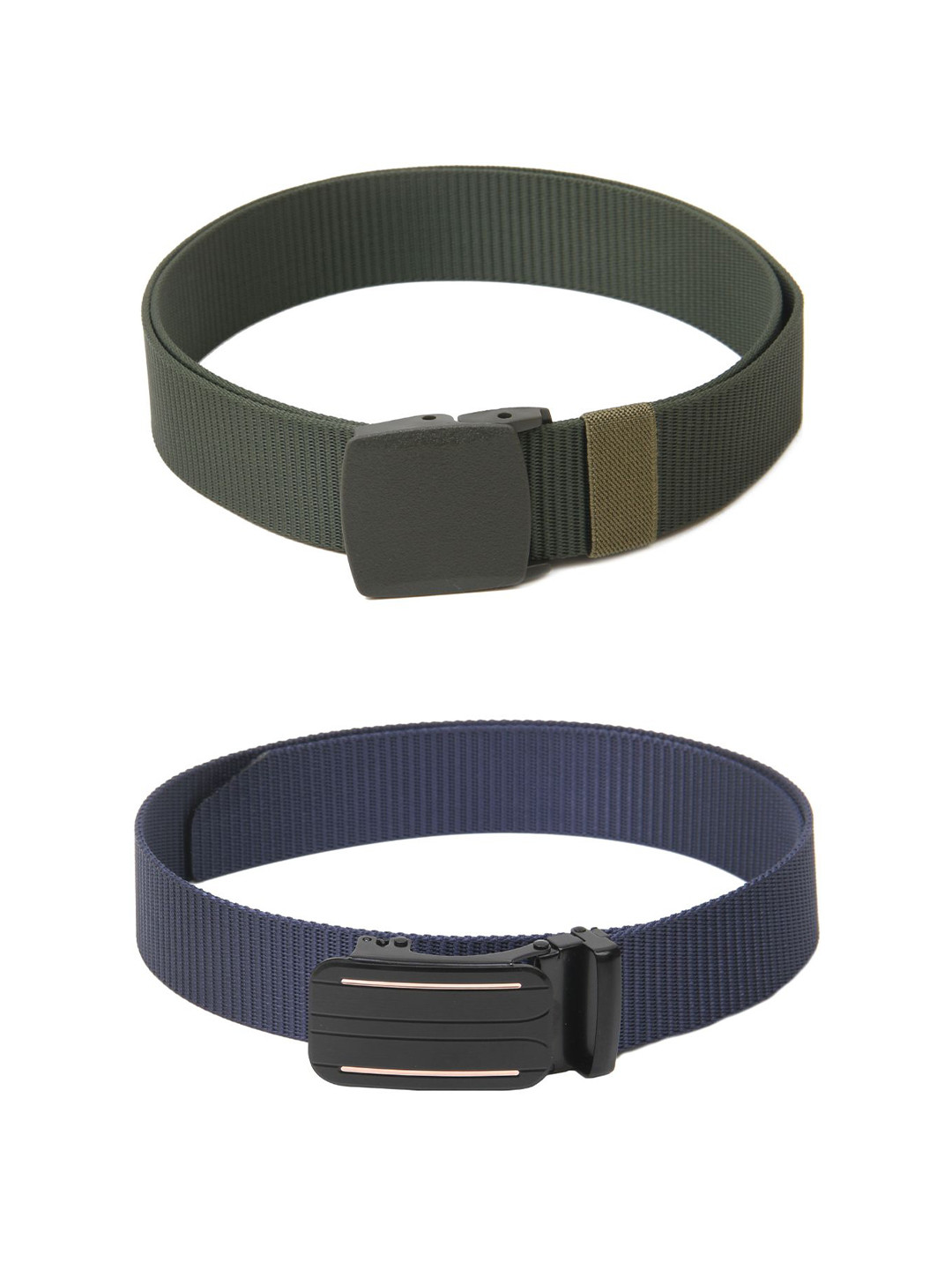

Calvadoss Women Set Of 2 Textured Canvas Belt, Green