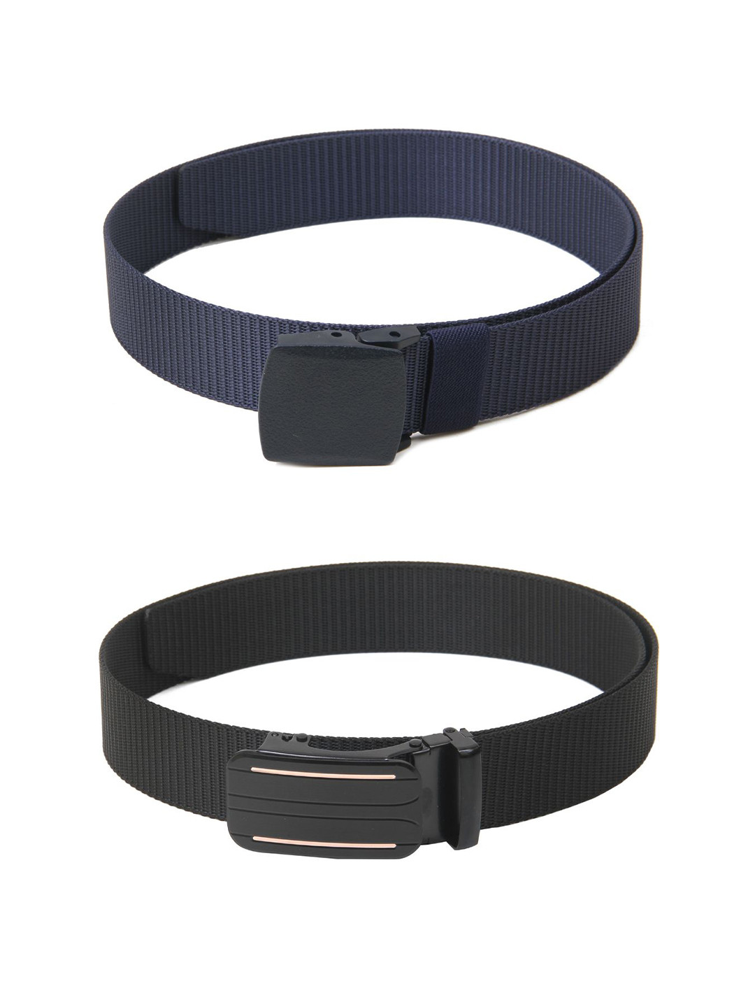 

Calvadoss Women Set Of 2 Textured Wide Belt, Navy blue