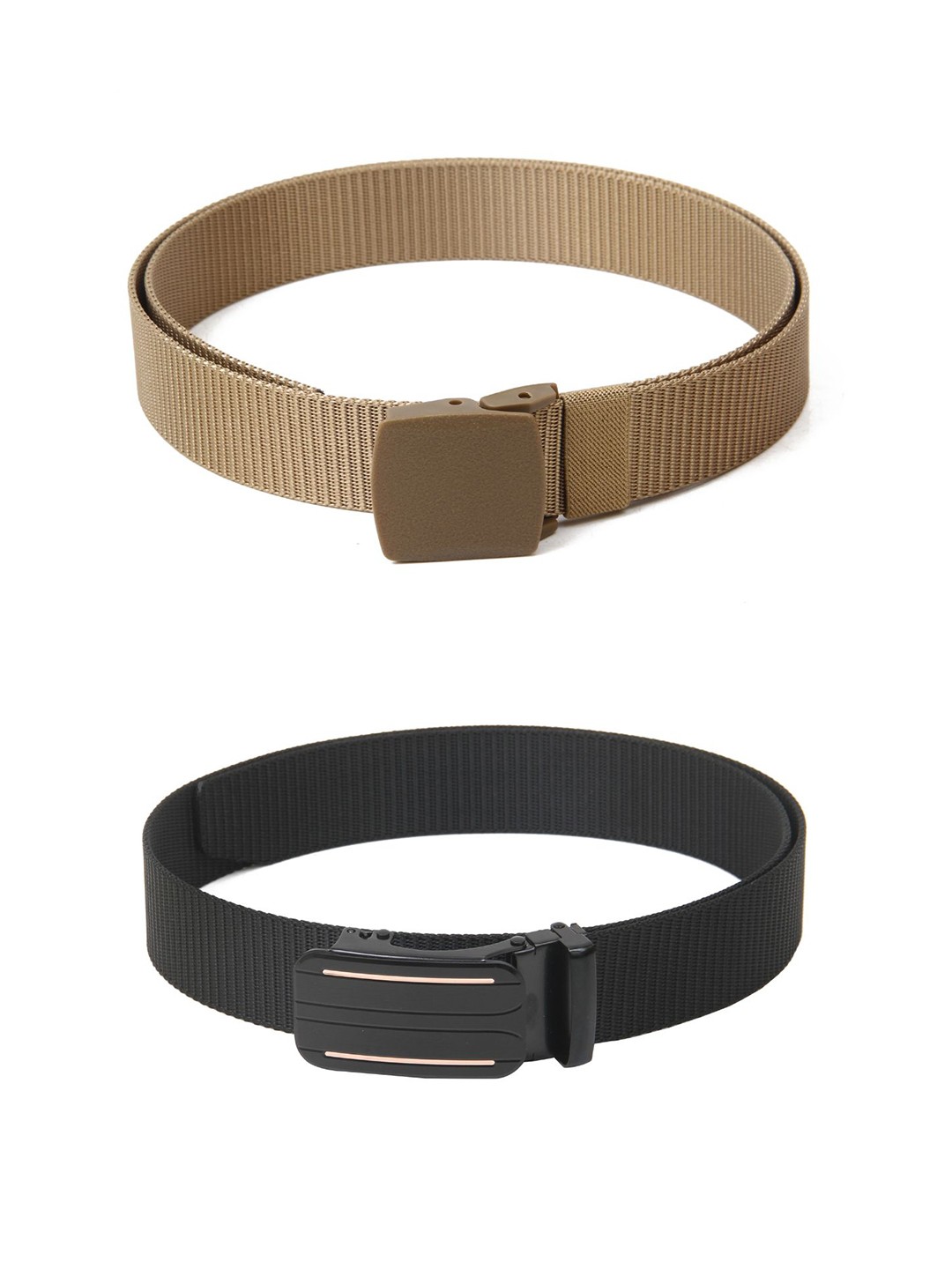 

Calvadoss Women Set Of 2 Textured Wide Belt, Beige