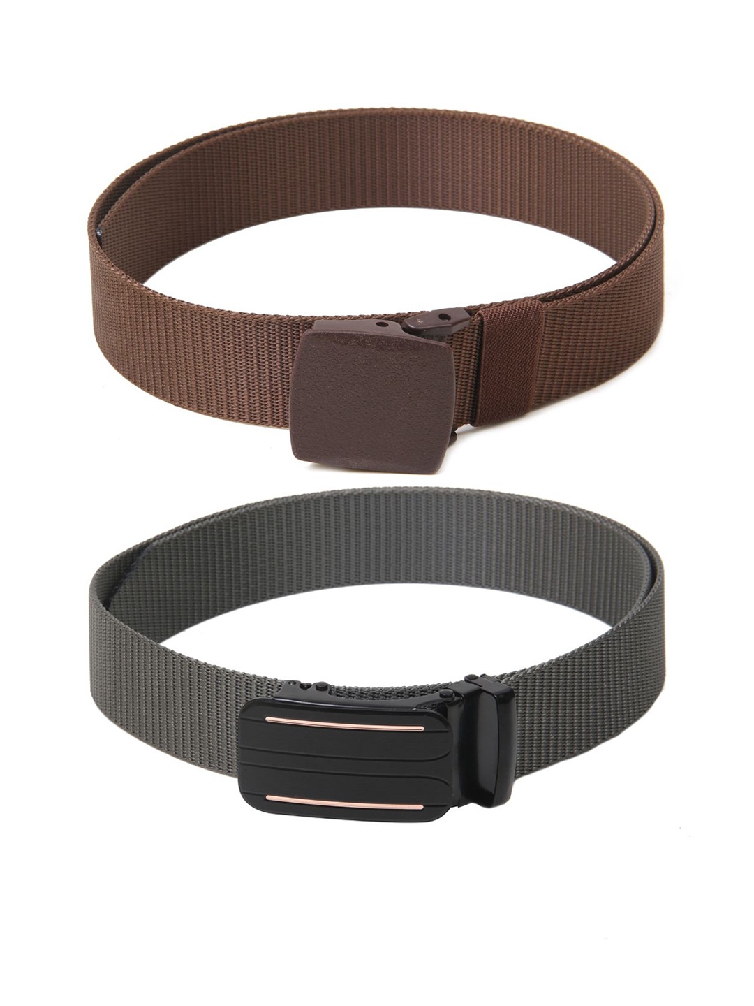 

Calvadoss Women Set of 2 Textured Belts, Brown