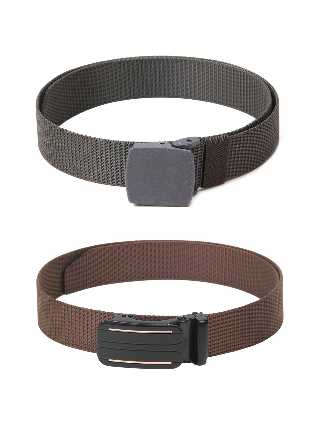 

Calvadoss Women Set Of 2 Textured Wide Belt, Grey