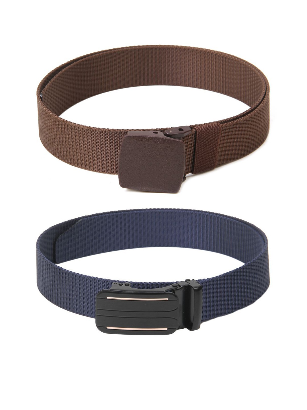 

Calvadoss Women Set of 2 Textured Belts, Brown