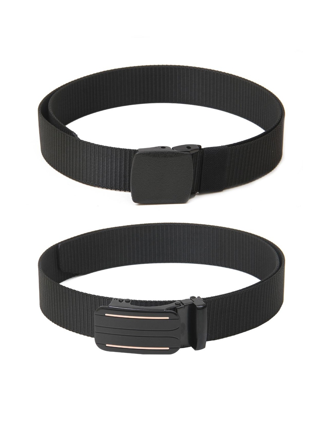 

Calvadoss Women Set Of 2 Textured Canvas Belt, Black
