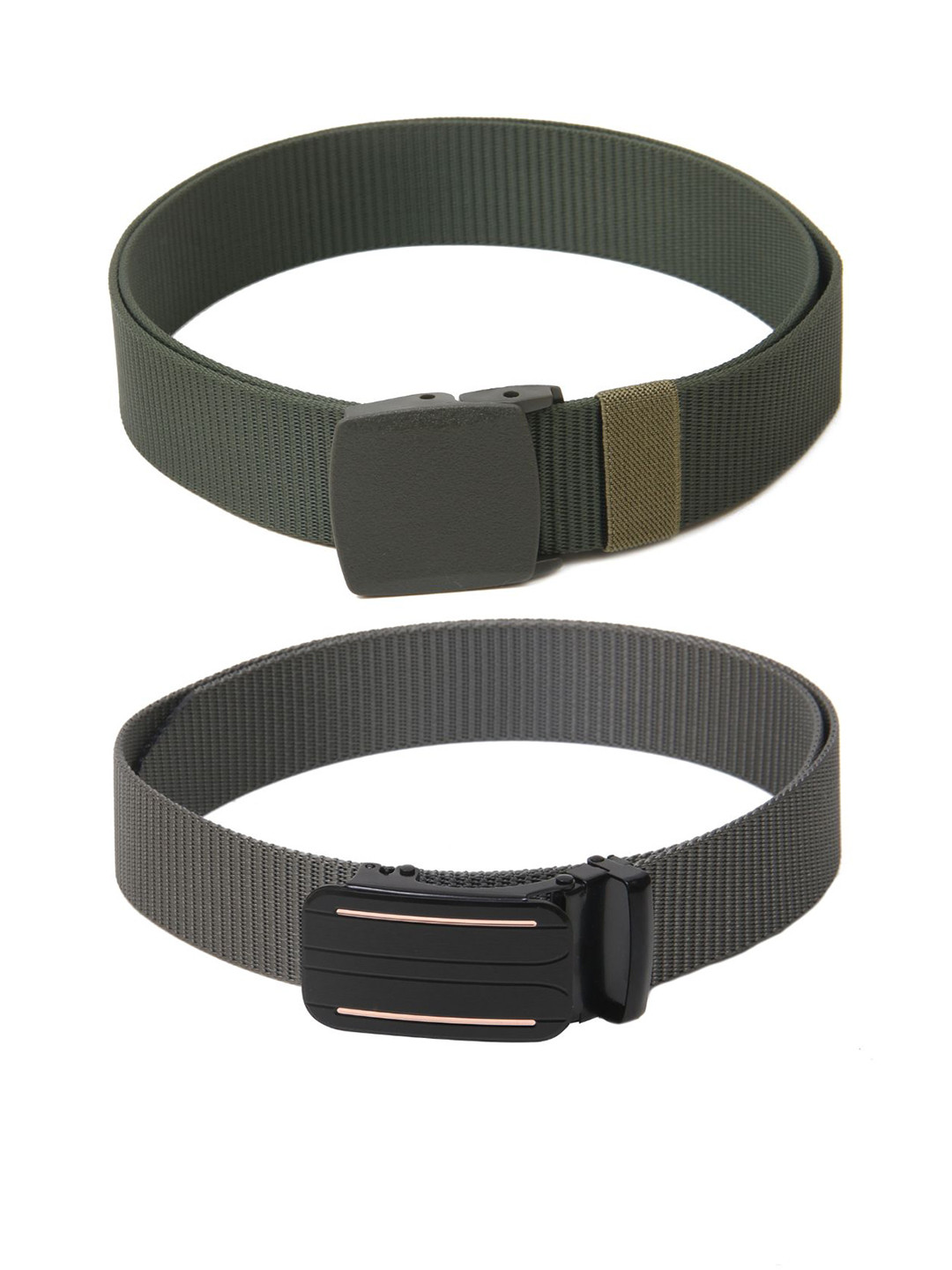 

Calvadoss Women Set of 2 Textured Belts, Green