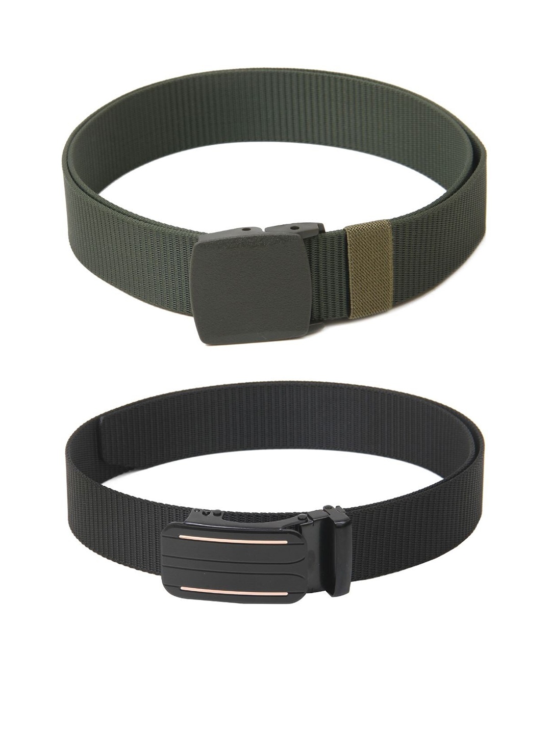 

Calvadoss Women Set Of 2 Textured Wide Belt, Green