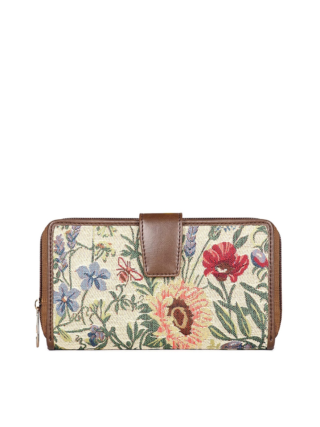 

THE CLOWNFISH Floral Printed Structured Handheld Bag, Multi