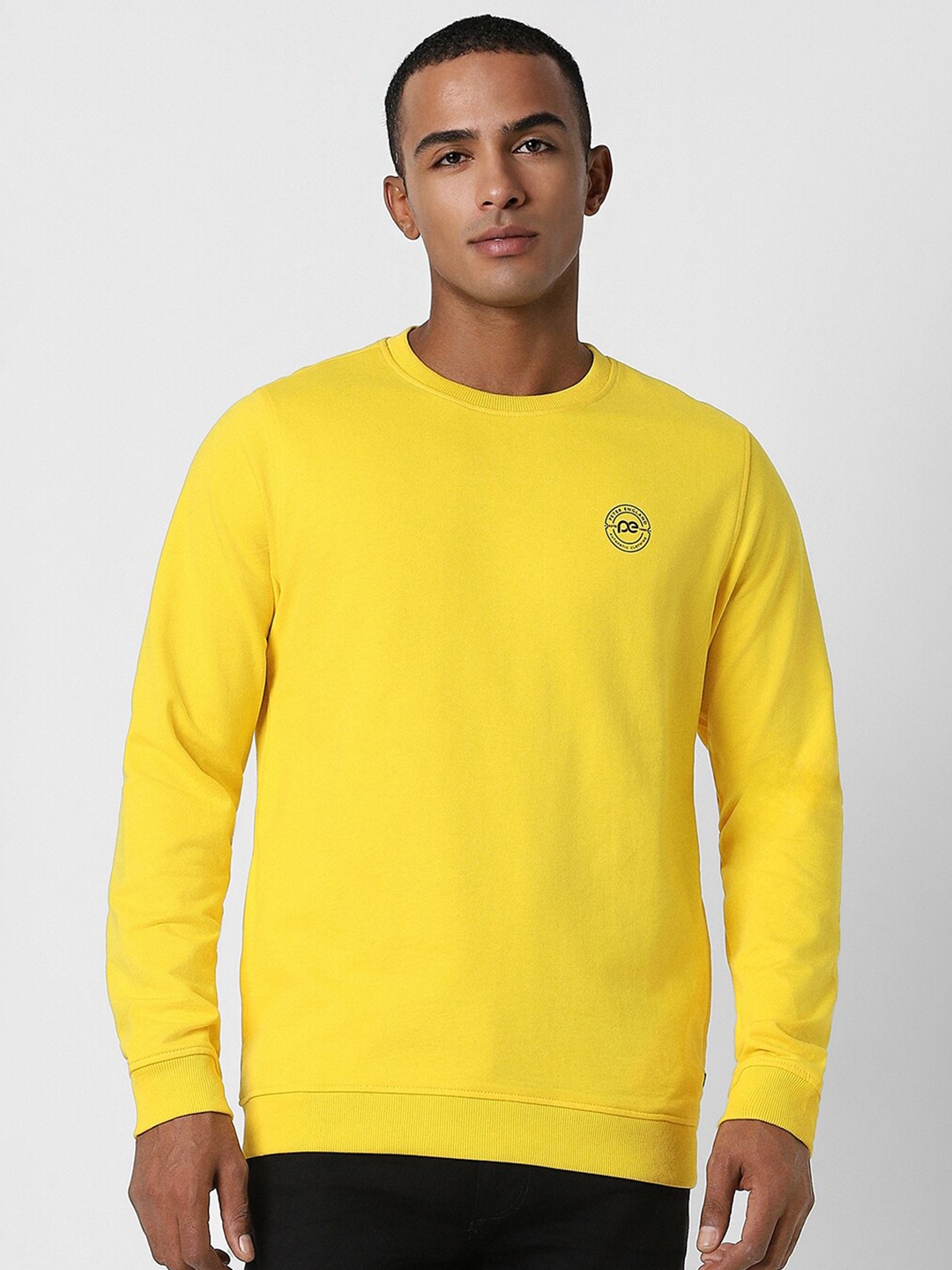 

Peter England Casuals Round Neck Pullover, Yellow