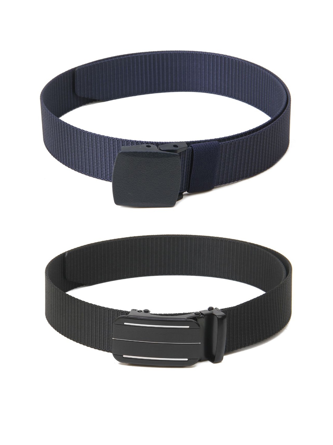 

Calvadoss Women Set of 2 Textured Belt, Navy blue