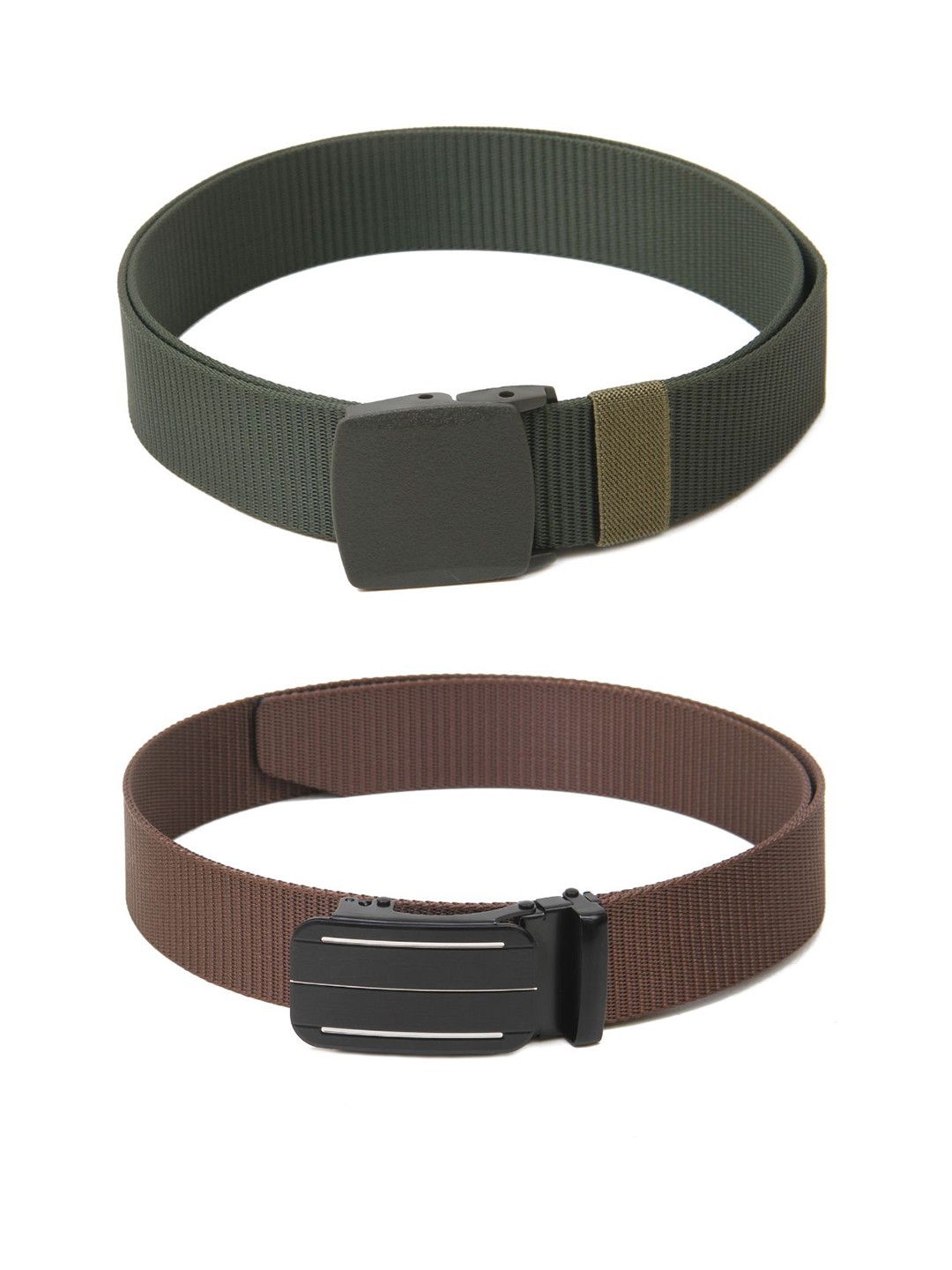 

Calvadoss Women Set Of 2 Textured Wide Belt, Green