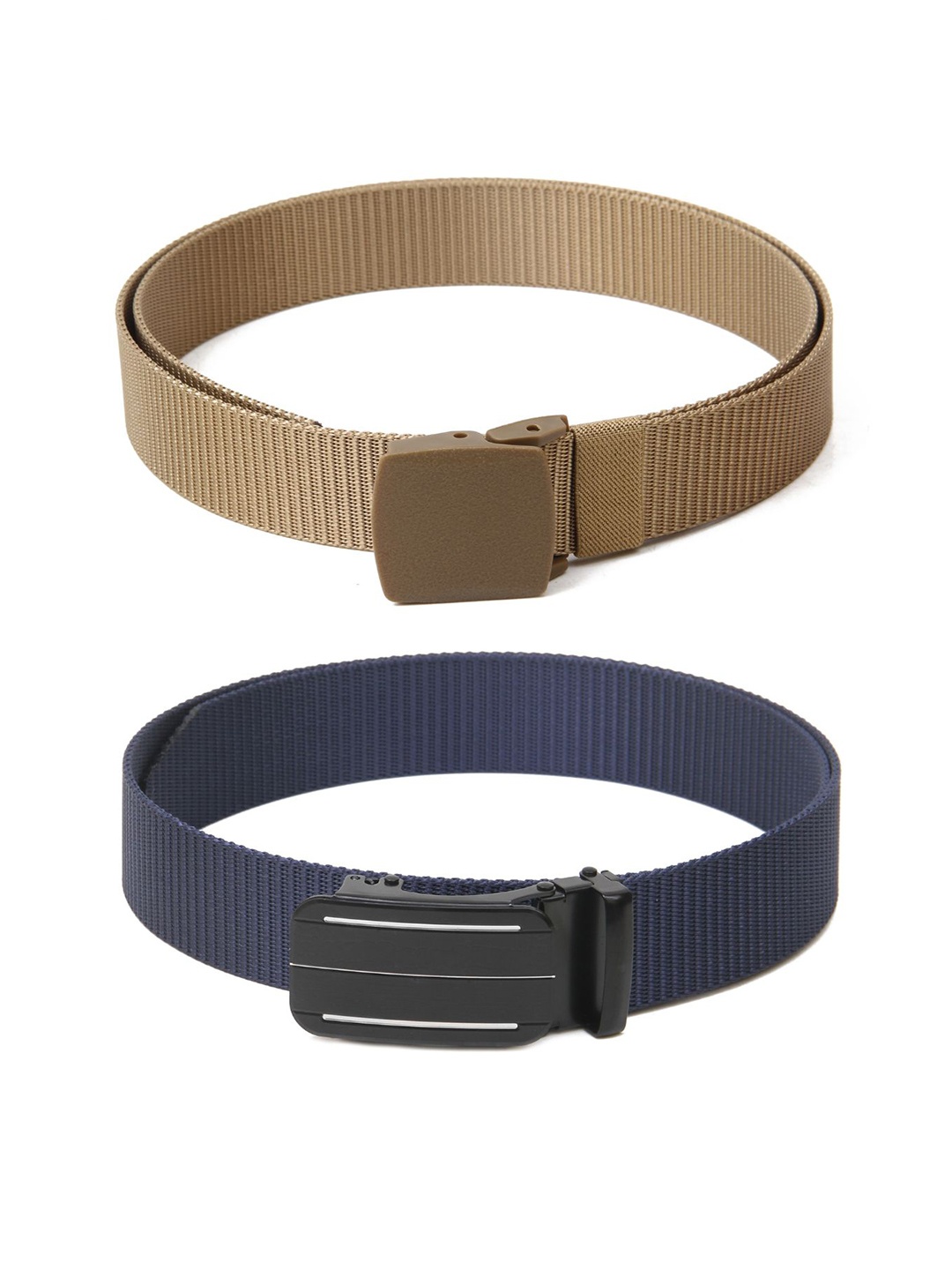 

Calvadoss Women Set of 2 Textured Belt, Beige