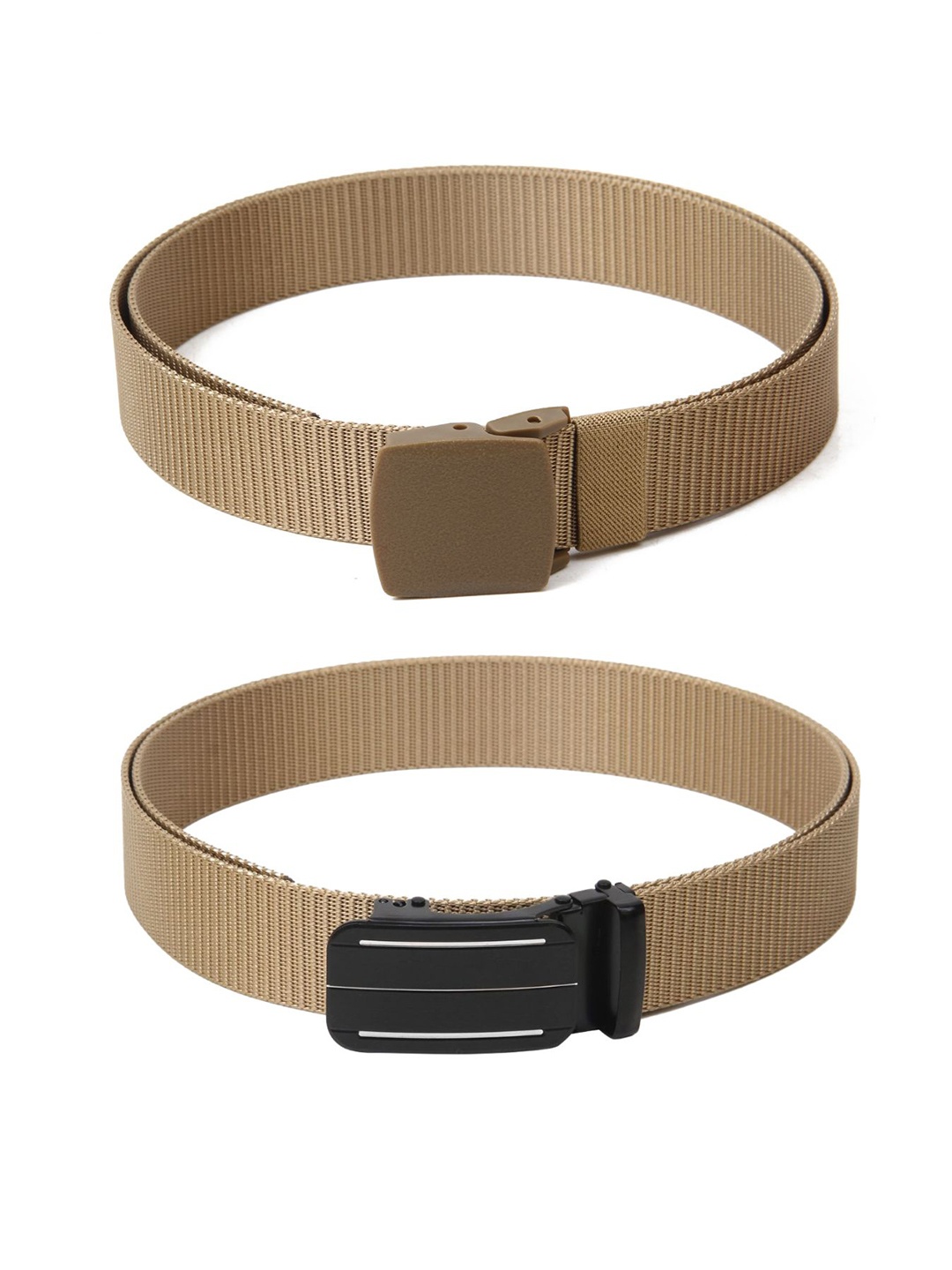 

Calvadoss Women Set Of 2 Textured Canvas Belt, Beige