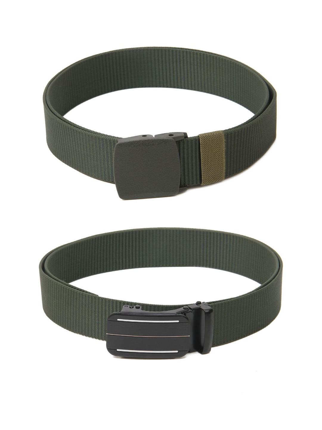 

Calvadoss Women Set of 2 Textured Belt, Green