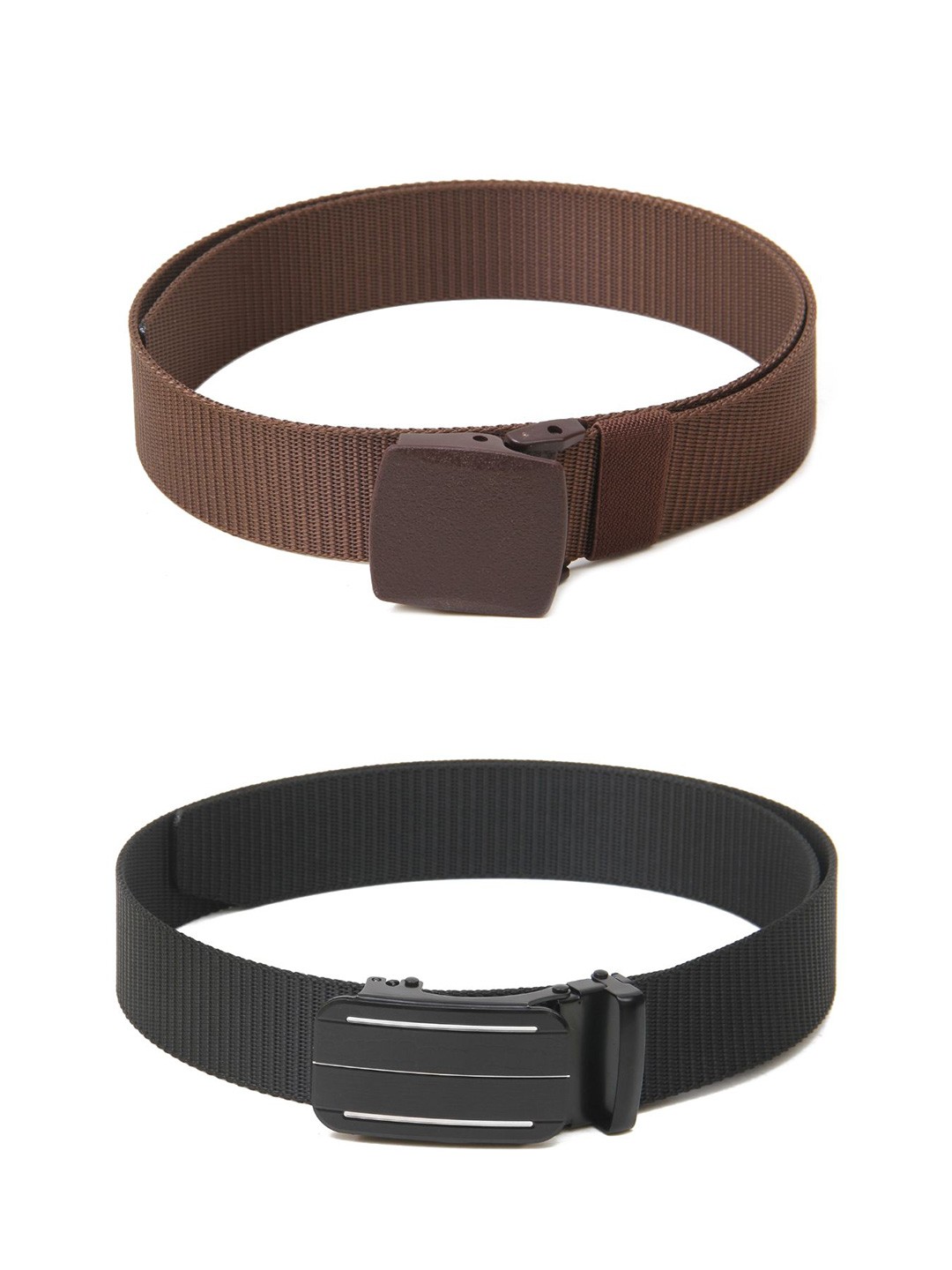 

Calvadoss Women Set Of 2 Textured Belts, Brown