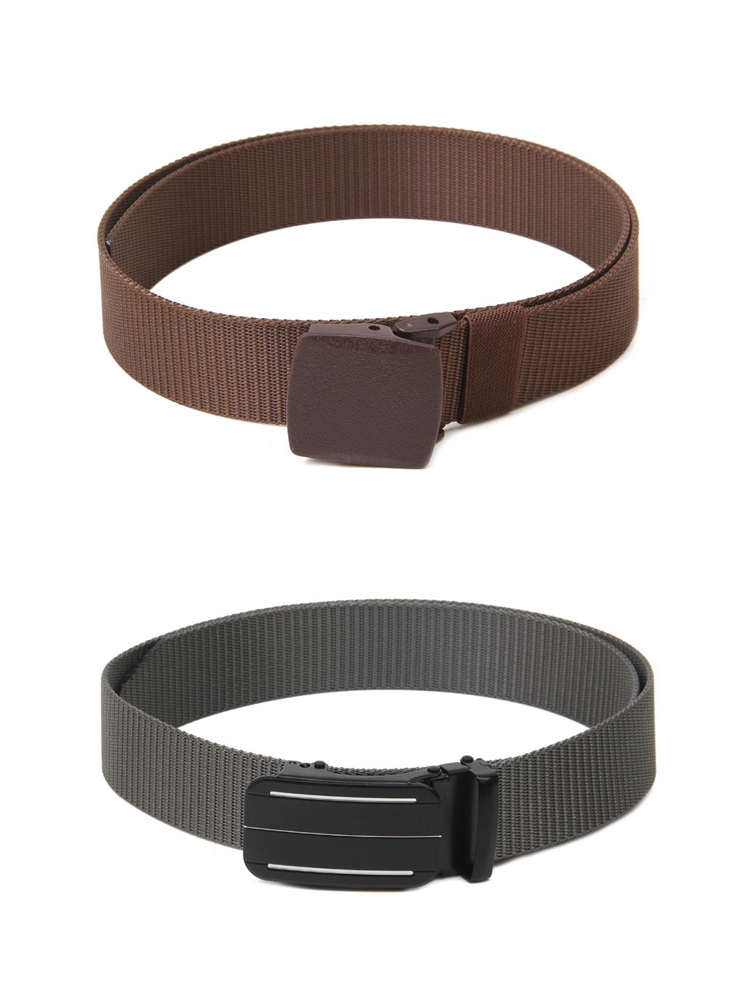 

Calvadoss Women Set of 2 Textured Belts, Brown