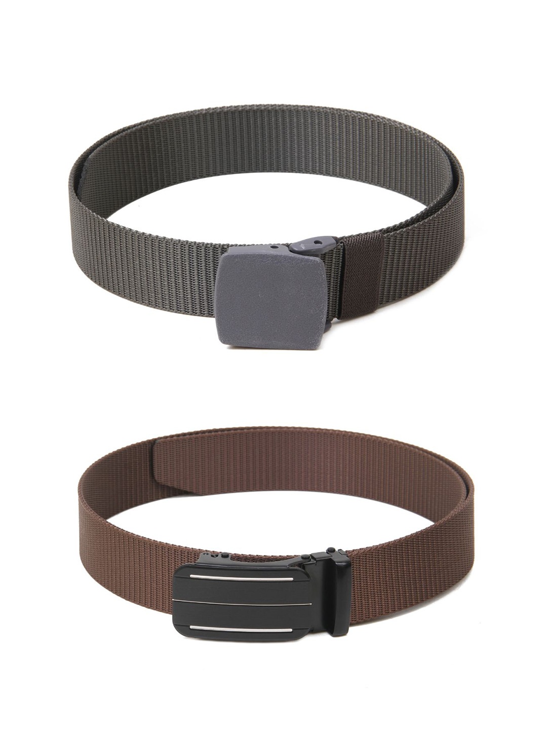 

Calvadoss Women Set of 2 Textured Belt, Grey