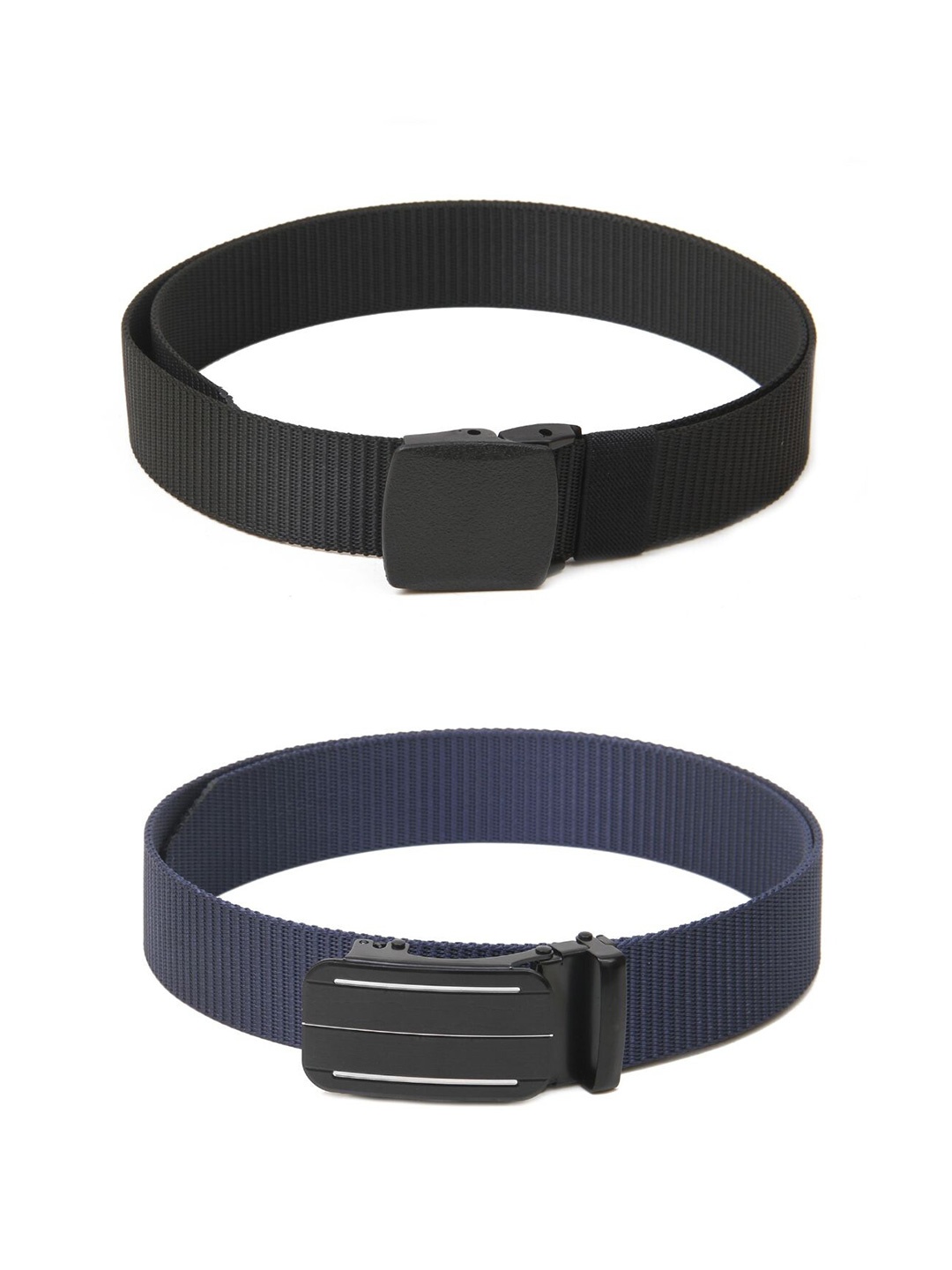 

Calvadoss Women Set Of 2 Textured Canvas Belt, Black