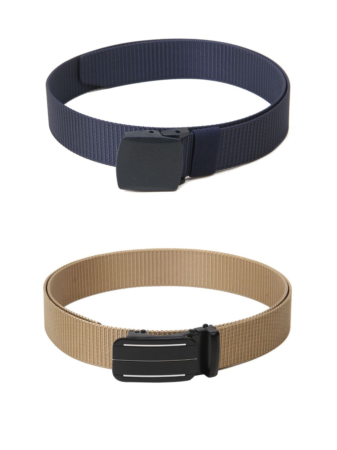 

Calvadoss Women Set of 2 Textured Belt, Navy blue