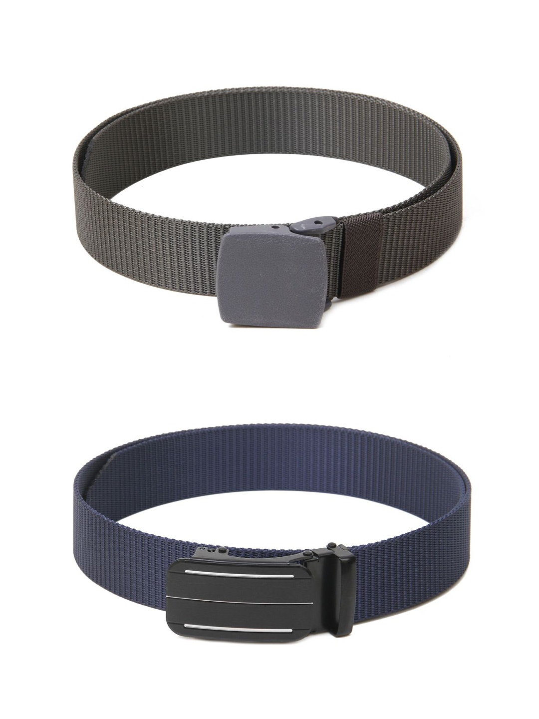 

Calvadoss Boys Set of 2 Textured Belts, Grey