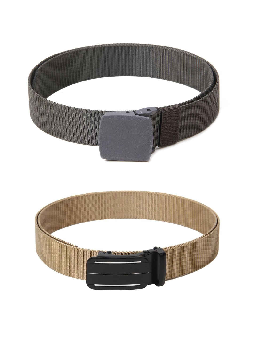 

Calvadoss Boys Set of 2 Textured Belts, Grey