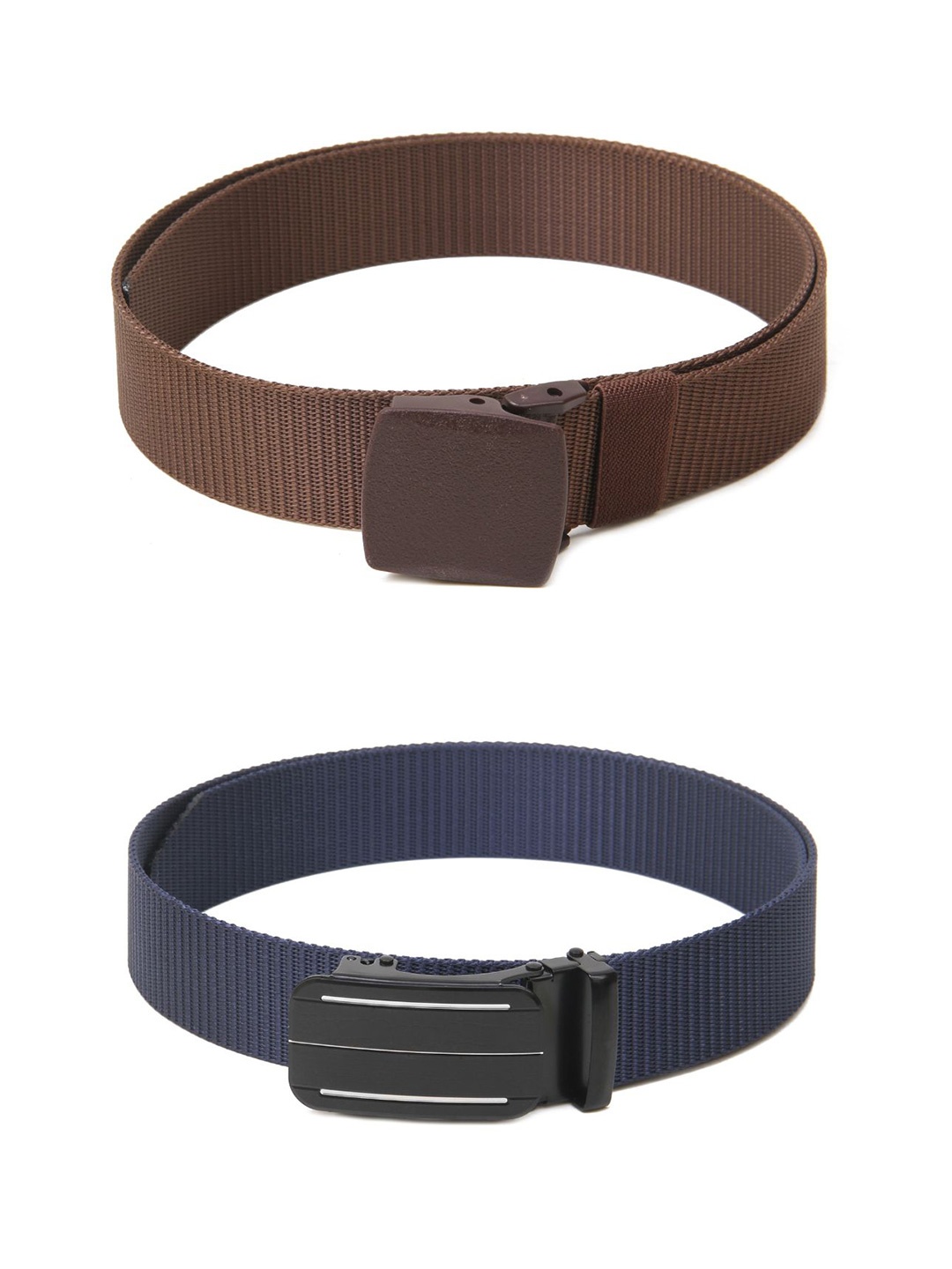 

Calvadoss Boys Set Of 2 Textured Belts, Brown